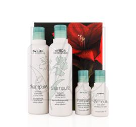 Aveda shampure nurturing hair and body care set