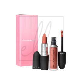 Mac powder kiss lipstick & liquid lipstick set - like daughter