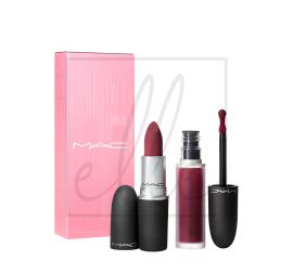 Mac powder kiss lipstick & liquid lipstick set - like mother