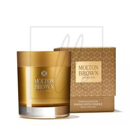 Molton brown - mesmerising oudh accord & gold single wick candle - 180g