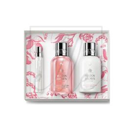 Molton brown delicious rhubarb & rose travel gift set