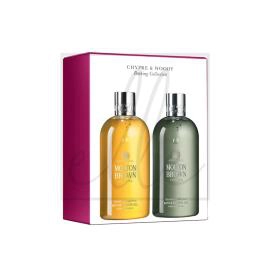Molton brown cyprus & woody bathing collection