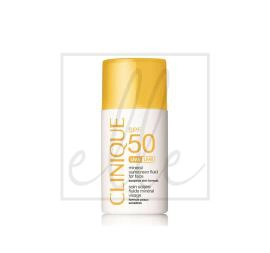 Clinique spf 50 mineral sunscreen fluid for face - fluido protettivo minerale viso per pelli sensibili - 30ml