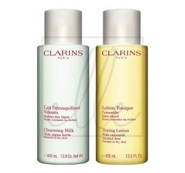 Clarins cleansing set duo for normal and dry skin - 400ml