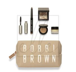 Bobbi brown radiant glow set (cream shadow stick - 1.6g + highlighting powder pink glow - 4g + smokey eye mascara - 3ml + bronzing powder - 2.5g + vitamin enriched face base - 7ml)