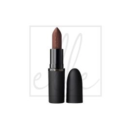 Mac powder kiss hazy matte lipstick - 900 chestnut