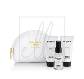 Balmain hair care cosmetic bag(sh/50ml + cond/50ml + spray/50ml + bag)